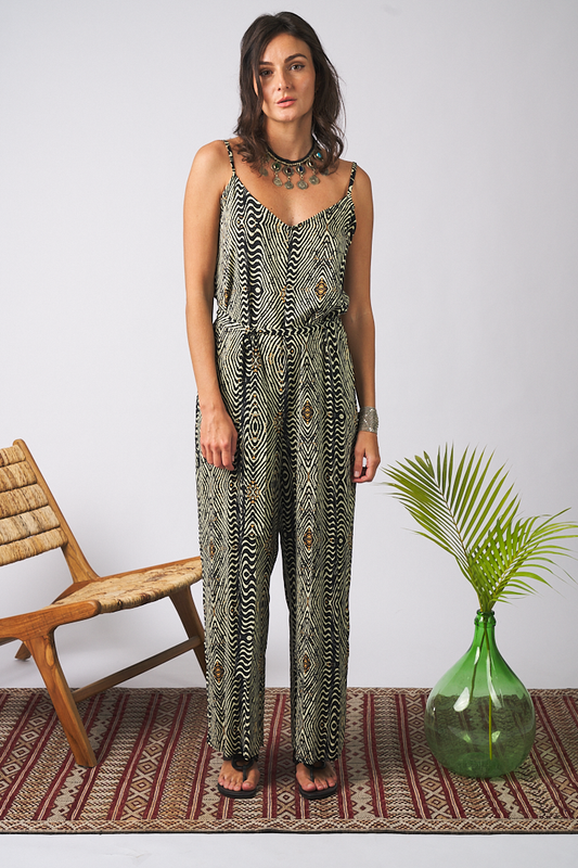Jumpsuit Zebra Black
