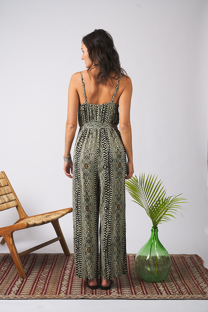 Jumpsuit Zebra Black