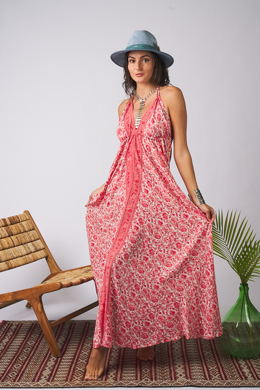 Long Dress Beach Coral Tu