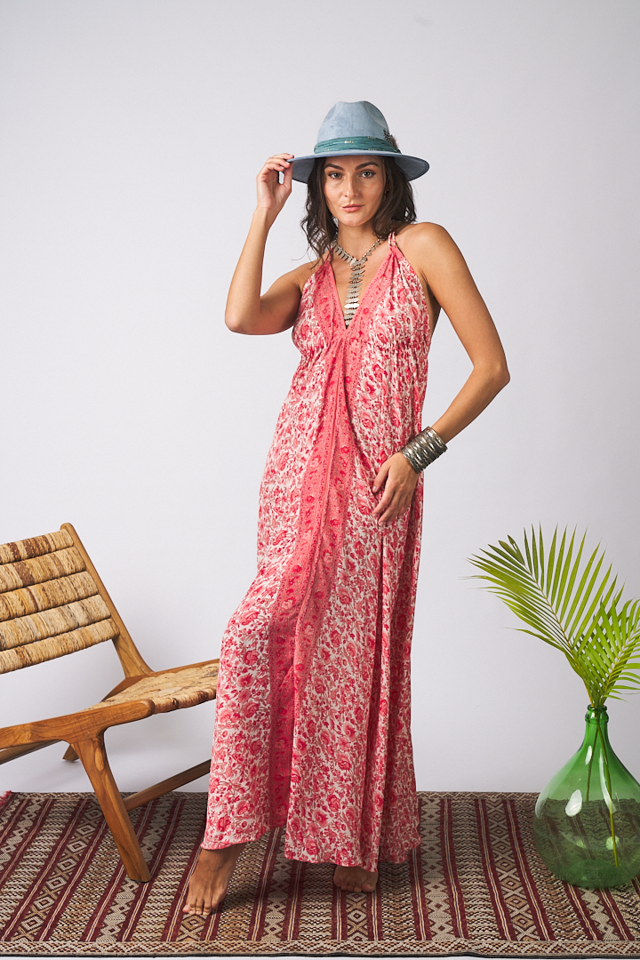 Long Dress Beach Coral Tu