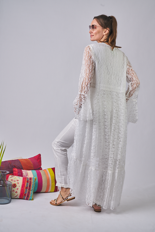 Maxi Kimono Sevilla White
