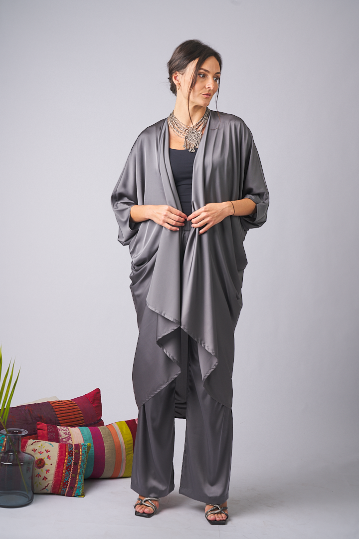 Silk Kimono Lola Grey