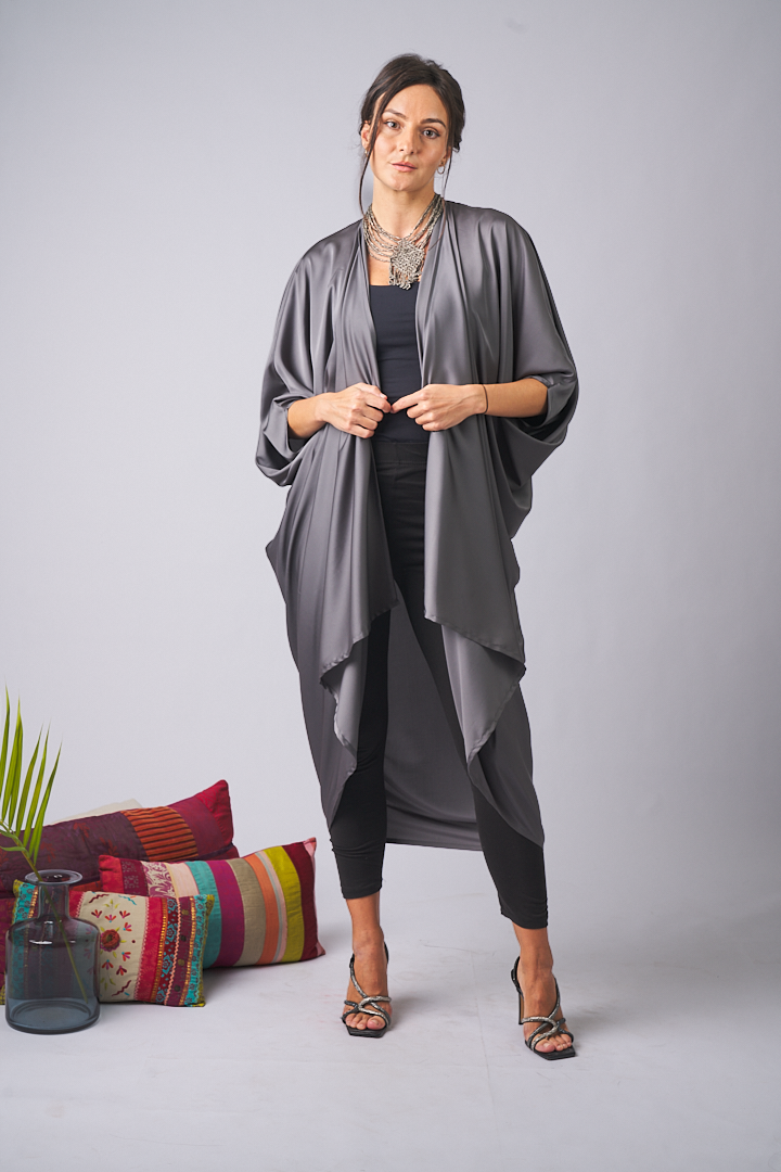 Silk Kimono Lola Grey