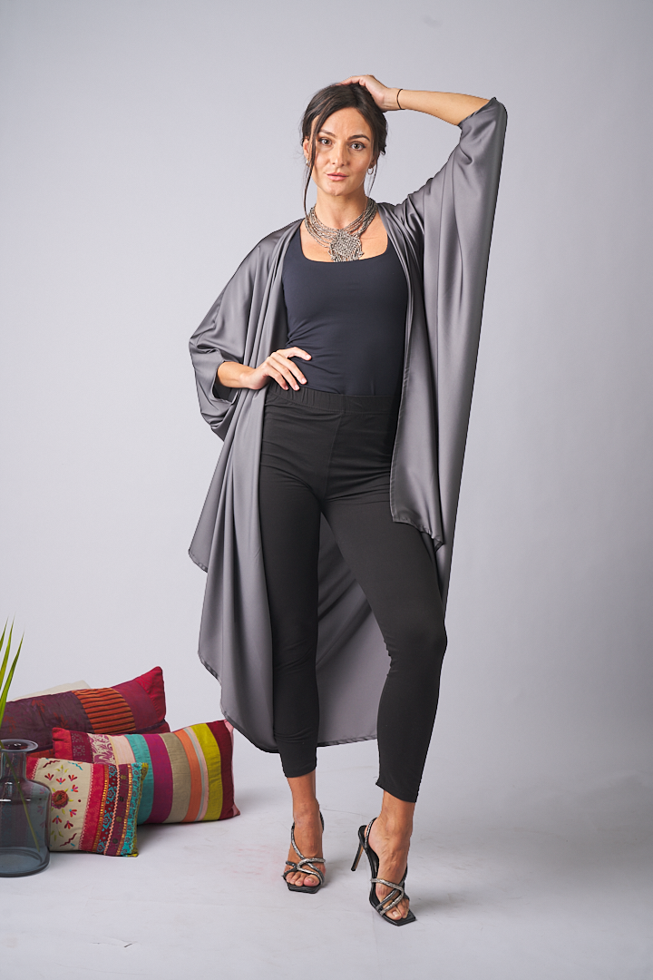 Silk Kimono Lola Grey