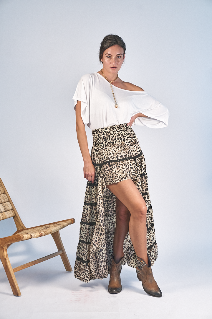 Top Free Love Cotton White