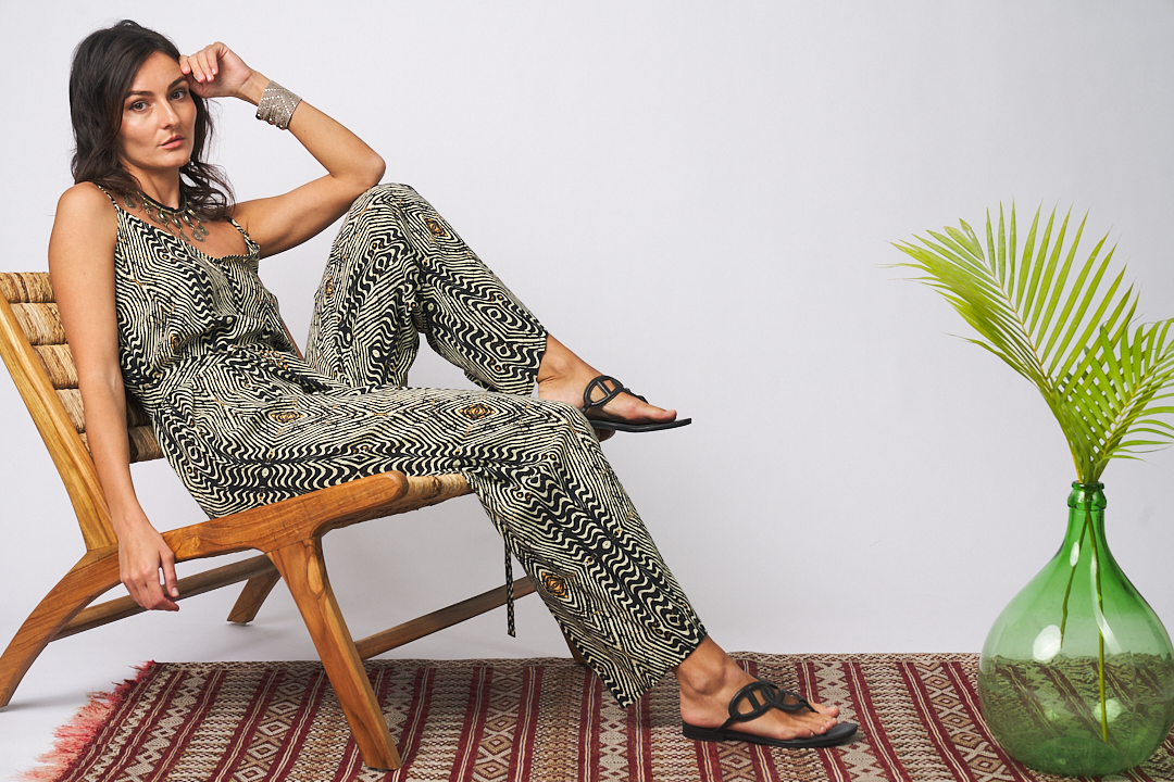 Jumpsuit Zebra Black