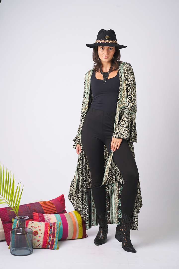 Maxi Kimono Coachella Black