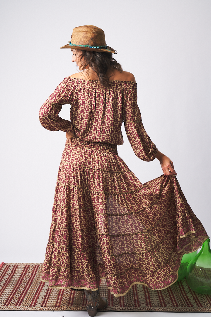 Maxi Shirt  Asimetric Rustic Purple