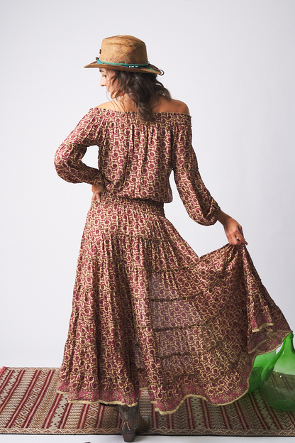 Maxi Shirt  Asimetric Rustic Purple